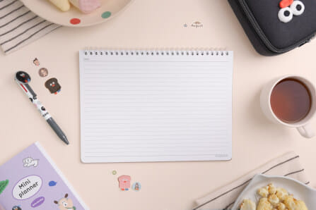 สมุดแพลนเนอร์ PP month planner สีชมพู_3